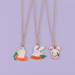 3 Styles Cute Rabbit Cartoon Anime Alloy Necklace