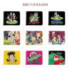 10 Styles Rick and Morty Cartoon Pattern Purse Anime Short Wallet