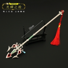 塞尔达传说周边 王国之泪 荒野之息光鳞之枪武器模型金属玩具22cm