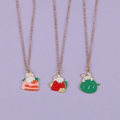 3 Styles Cute Rabbit Cartoon Anime Alloy Necklace