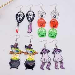 6 Styles The Nightmare Before Christmas Cartoon Acrylic Anime Earrings