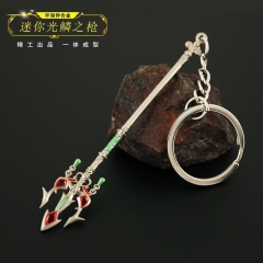 塞尔达传说周边 王国之泪 迷你光鳞之枪金属武器玩具钥匙扣9cm