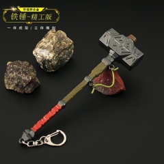 塞尔达传说周边 王国之泪 林克铁锤金属武器模型玩具钥匙扣15cm