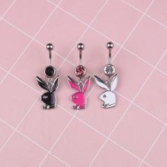 3 Styles Cute Rabbit Cartoon Anime Belly Ring