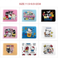 10 Styles Sanrio Cartoon Pattern Purse Anime Short Wallet