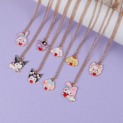 9 Styles Sanrio Kuromi My Melody Cinnamoroll Cartoon Anime Alloy Necklace