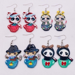 4 Styles The Nightmare Before Christmas Child's Play Cartoon Acrylic Anime Earrings