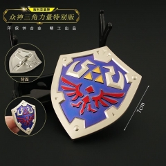 塞尔达传说周边 王国之泪 海利亚盾牌众神三角力量特别版模型7cm