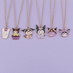 6 Styles Sanrio Kuromi My Melody Cartoon Anime Alloy Necklace