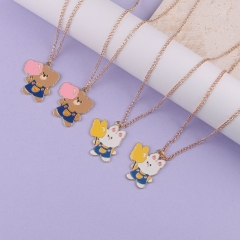 2 Styles Cute Cartoon Anime Alloy Necklace