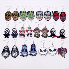 19 Styles The Nightmare Before Christmas Cartoon Acrylic Anime Earrings