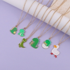 6 Styles Dinosauria Cartoon Anime Alloy Necklace