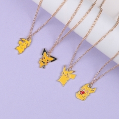4 Styles Pokemon Pikachu Cartoon Anime Alloy Necklace