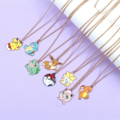 8 Styles Pokemon Pikachu Cartoon Anime Alloy Necklace