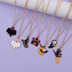 7 Styles The Nightmare Before Christmas Haunt the House Cartoon Anime Alloy Necklace