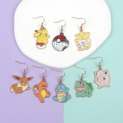 8 Styles Pokemon Pikachu Cartoon Anime Alloy Earring