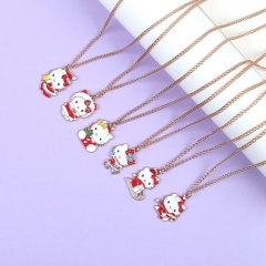 6 Styles Christmas Hello Kitty Cartoon Anime Alloy Necklace