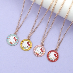 4 Styles Hello Kitty Cartoon Anime Alloy Necklace