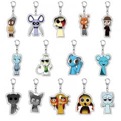14 Styles Sprunki Cartoon Acrylic Anime Keychain