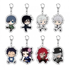 8 Styles Kuroshitsuji/Black Butler Cartoon Acrylic Anime Keychain