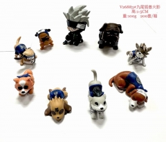 9款一套 火影忍者 九尾兽狐 袋装手办 高1-5cm 一箱200套