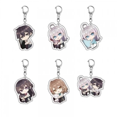 6 Styles Alya Sometimes Hides Her Feelings in Russian Cartoon Acrylic Anime Keychain