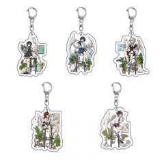 5 Styles Genshin Impact Cartoon Acrylic Anime Keychain