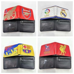 6 Styles Football Club Cartoon PU Purse Anime Short Wallet