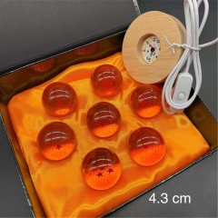 带电）4.3cm龙珠球7个+灯座橙色