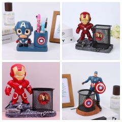 6 Styles Iron Man Captain America Cartoon Anime Pen Container