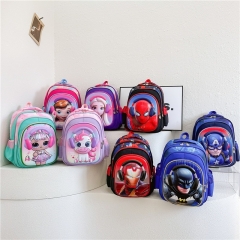 8 Styles Iron Man Captain America Unicorn Cartoon Anime Backpack Bag