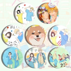 2 Styles 8pcs/set Skip and Loafer Cartoon Pin Anime Tinplate Brooch