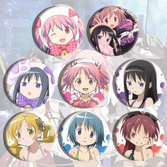 8pcs/set Puella Magi Madoka Magica Cartoon Pin Anime Tinplate Brooch