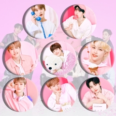 2 Styles 8pcs/set K-POP Stray Kids Cartoon Pin Anime Tinplate Brooch