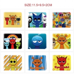 10 Styles Sprunki Incredibox Cartoon Purse Anime Short Wallet