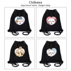 Chiikawa动漫周边帆布抽绳背包束口袋双肩背包篮球包收纳袋