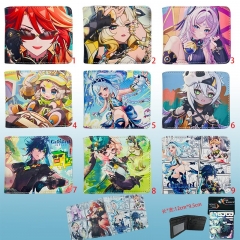 9 Styles Genshin Impact Cartoon Purse Anime Short Wallet