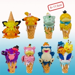 8pcs/set 9-11.5cm Pokemon Cartoon Anime PVC Figures