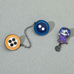 2 Styles Coraline & the Secret Door Cartoon Pin Anime Alloy Brooch