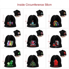 11 Styles Among Us Cartoon Pattern Cap Anime Knitted Hat