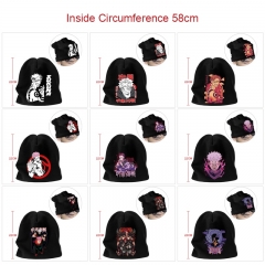 12 Styles Jujutsu Kaisen Cartoon Pattern Cap Anime Knitted Hat