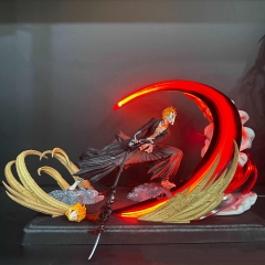 (with Light)GK Bleach Kurosaki Ichigo Gekka Tenshou Cartoon Anime PVC Figure