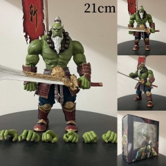 21cm魔兽世界手办部落守卫兽人大师剑圣1/10可动人偶动漫手办模型摆件