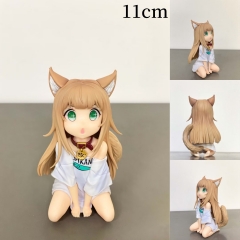 我家猫猫是可爱的女孩子 黄豆粉 猫娘 跪姿 盒装手办 高11cm 一箱80个