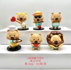 6款甜蜜卡皮乐公仔高5-7厘米