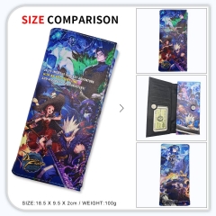 18.5*9.5*2cm Dungeon and Fighter Cartoon Color Printing Coin Purse Anime Long Wallet