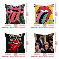 没有枕芯) 滚石乐队The Rolling Stones 方抱枕系列