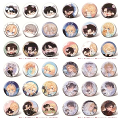 9pcs/set 5 Styles 58MM Mermaid Has Fallen Cartoon Pin Anime Tinplate Brooch