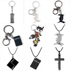 10 Styles Death Note Cartoon Anime Alloy Necklace/Keychain