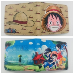 2 Styles One Piece Cartoon Purse Anime Short Wallet